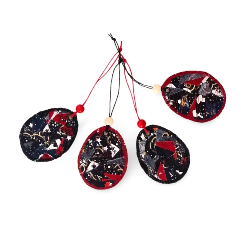 Confetti eggs multicolored Easter decoration made of fabric handmade decorative pendant confetti eggs Easter decoration pendant red black buy