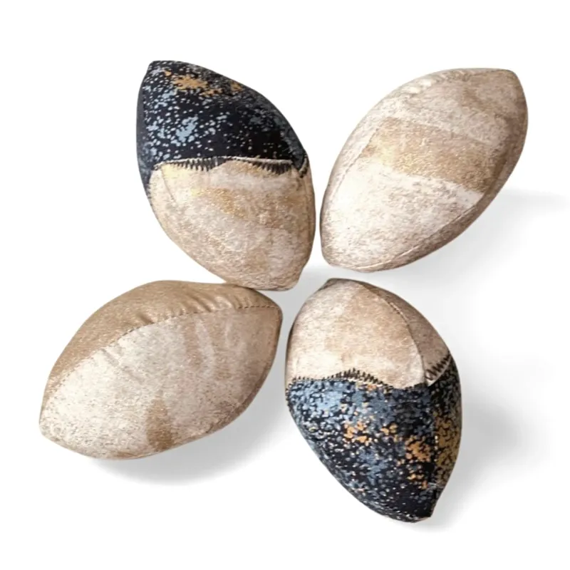 handmade Easter eggs goose egg-sized fabric eggs patchwork eggs Easter decoration decorative Easter eggs gold black for display fabrics exclusive interior design