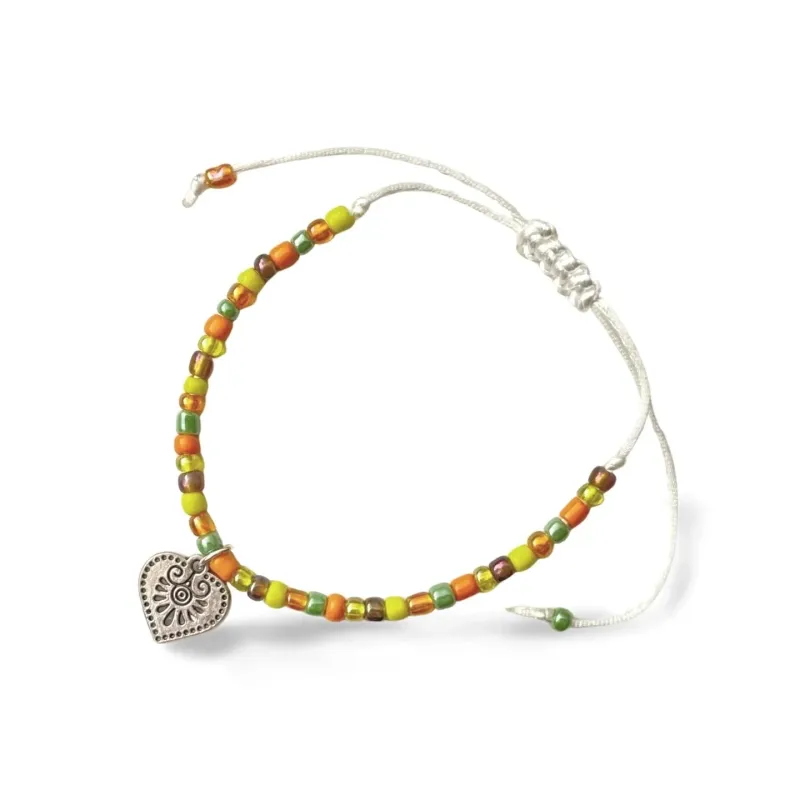 filigree bracelet traditional jewelry yellow hand-threaded