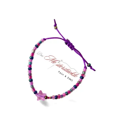 Buy beaded bracelet berry colors purple pink boho style