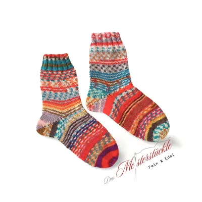 Stricksocken Kinder Größe 29-30 Ringelsocken bunt