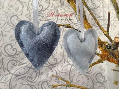 Herzchen Dekoherz Geschenkanhänger Herzdeko Streudeko 6 Stück silber grau Wunschname Herzchen Dekoherz Geschenkanhänger Herzdeko Streudeko 6 Stück silber grau Wunschname