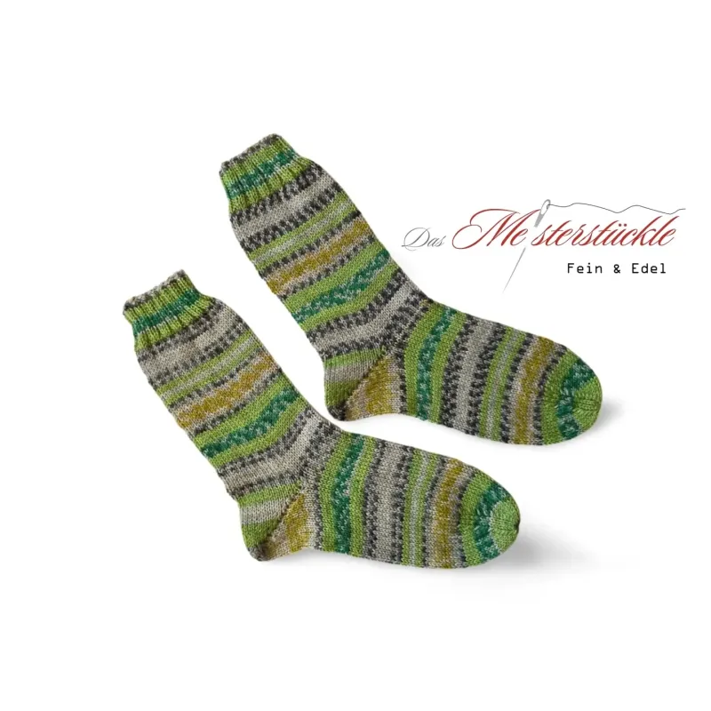 hand knitted socks desired size green knee socks