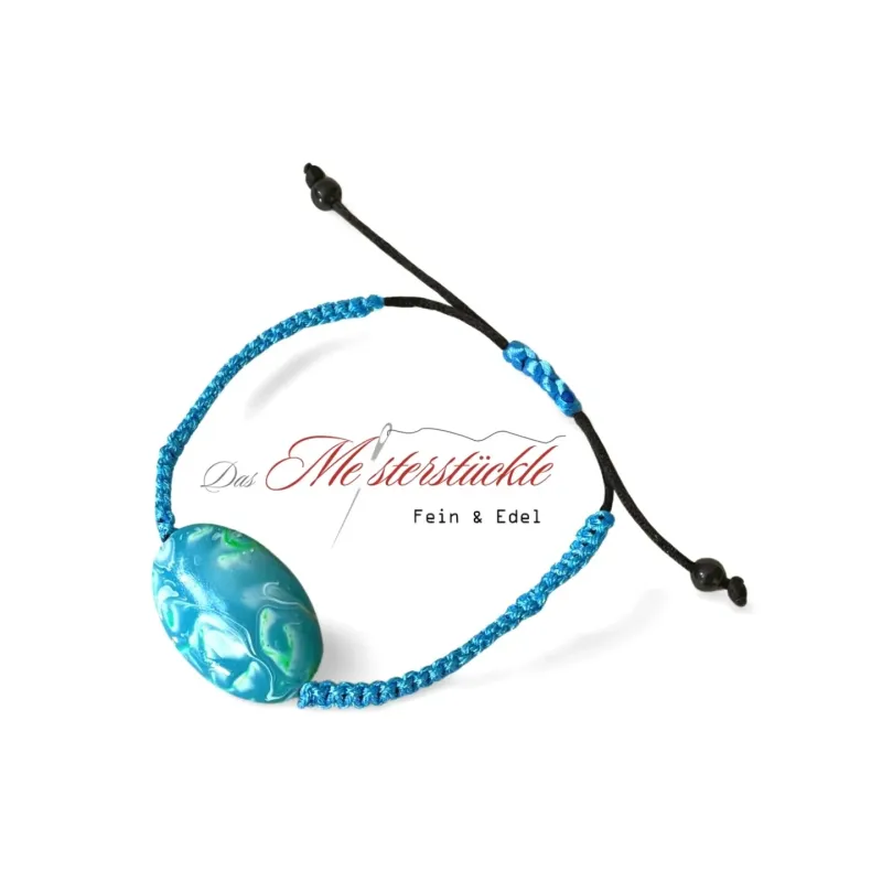 Macrame bracelet turquoise handmade surf fashion