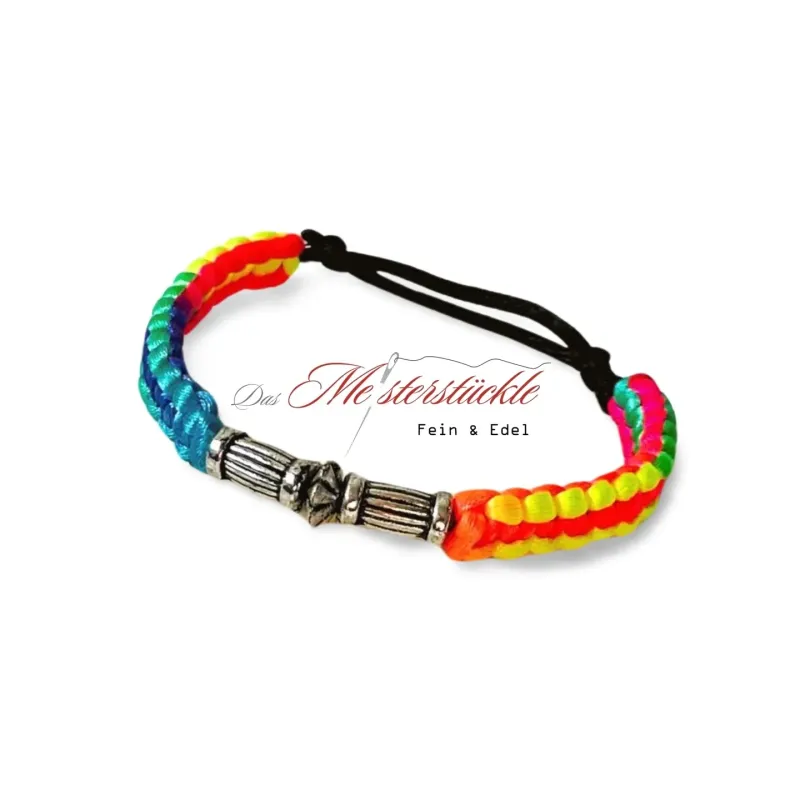 knot bracelet surfer jewelry neon colors handmade