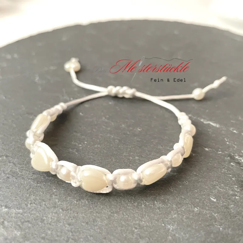 Buy pearl bracelet heart communion wedding