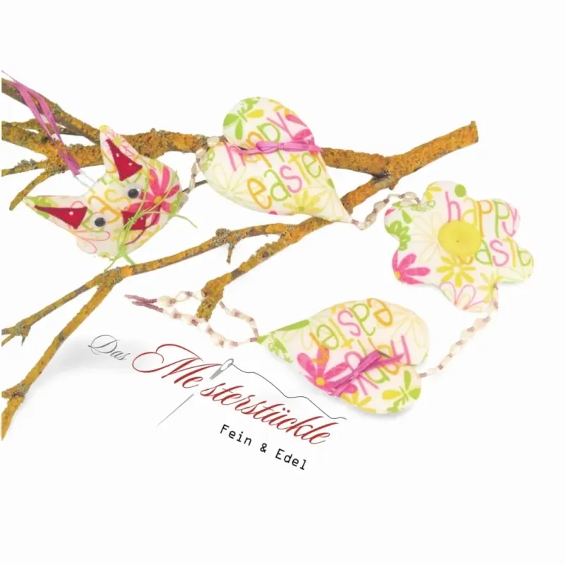 Girlande Hängedeko bunt handgemacht Ostern girlande osterhaenger bunt weiss handgemacht