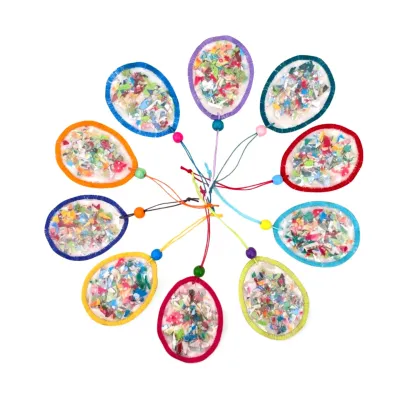 Buy easter eggs set 10 pieces rainbow colors colorful handmade