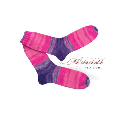 Stricksocken Wunschgröße 36-44 Wollsocken selbstgestrickt Neonsocken pink lila