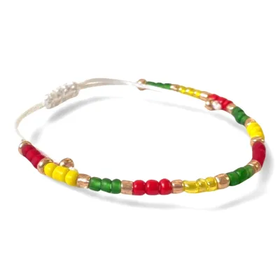 Bracelet multi-strang colorful exclusive sliding knot