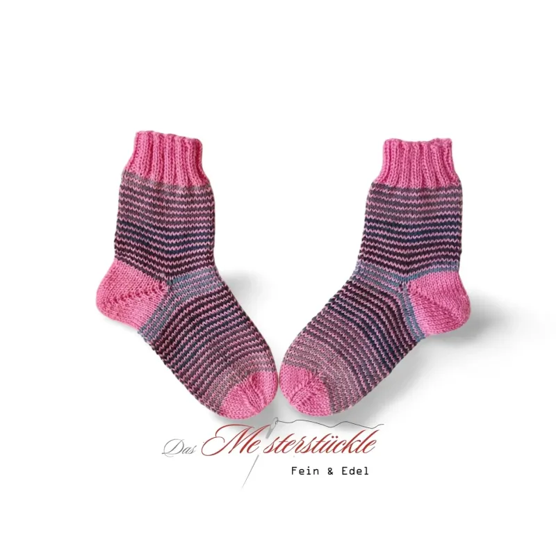 wool socks children's stockings self-knitted size 25 26