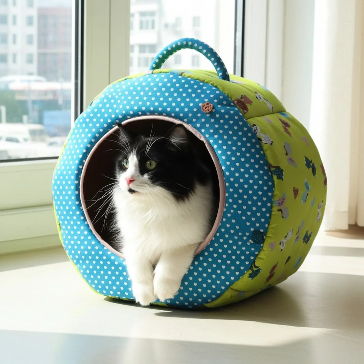 personalisierbares Kuschelhöhlenbett handgefertigt langlebig