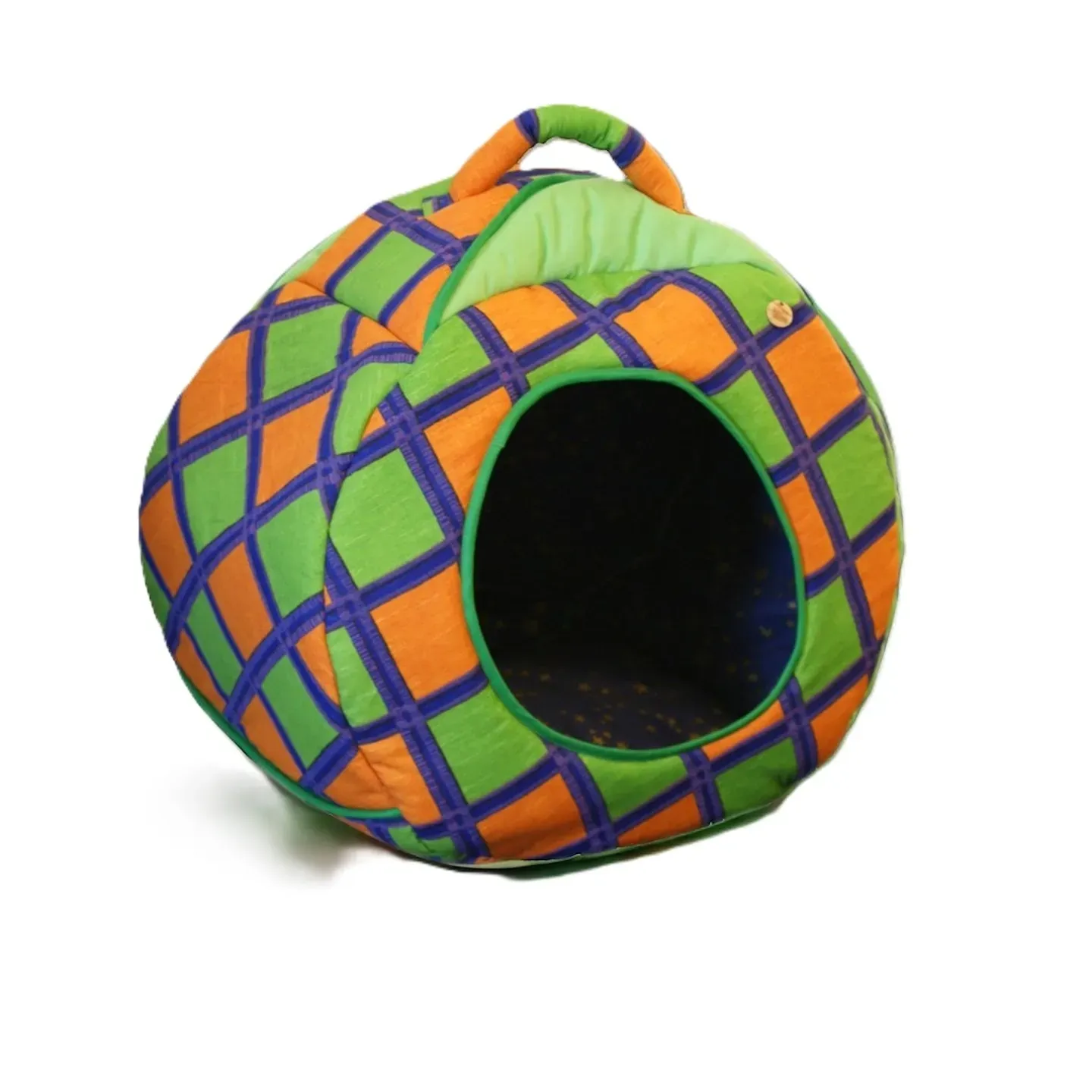 Cuddly cave cat bed dog basket checkered handmade desired name washable cuddle cave, cat bed, cat hideaway, scratching post