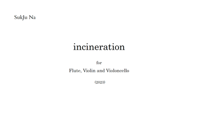 incineration for Flute, Violin and Violoncello (2023)