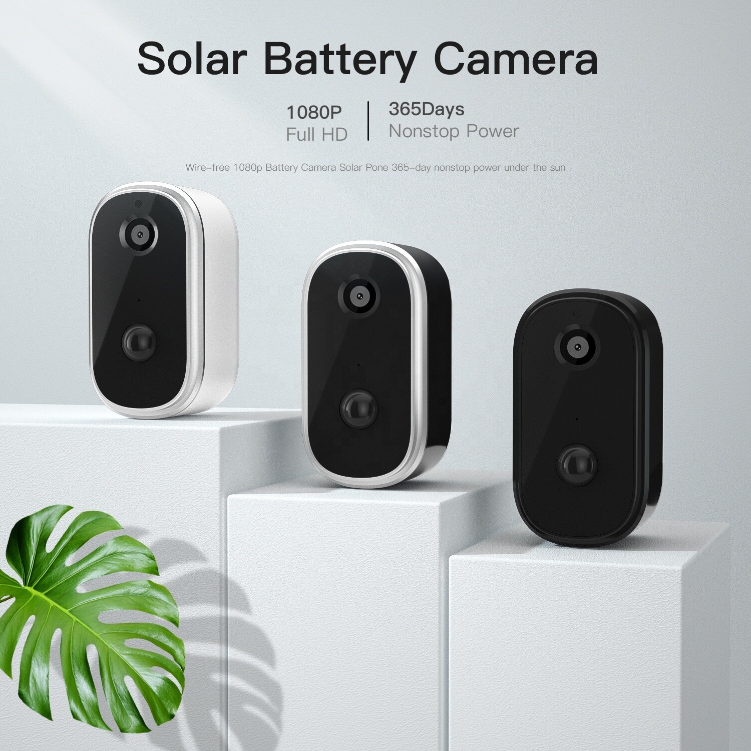 2021 New Smart Security Video Wifi Ip Cctv Camera Outdoor Waterproof 1080P rechargable Battery Security Wireless Solar Camera