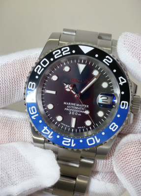 Seiko Mod Submariner Blue