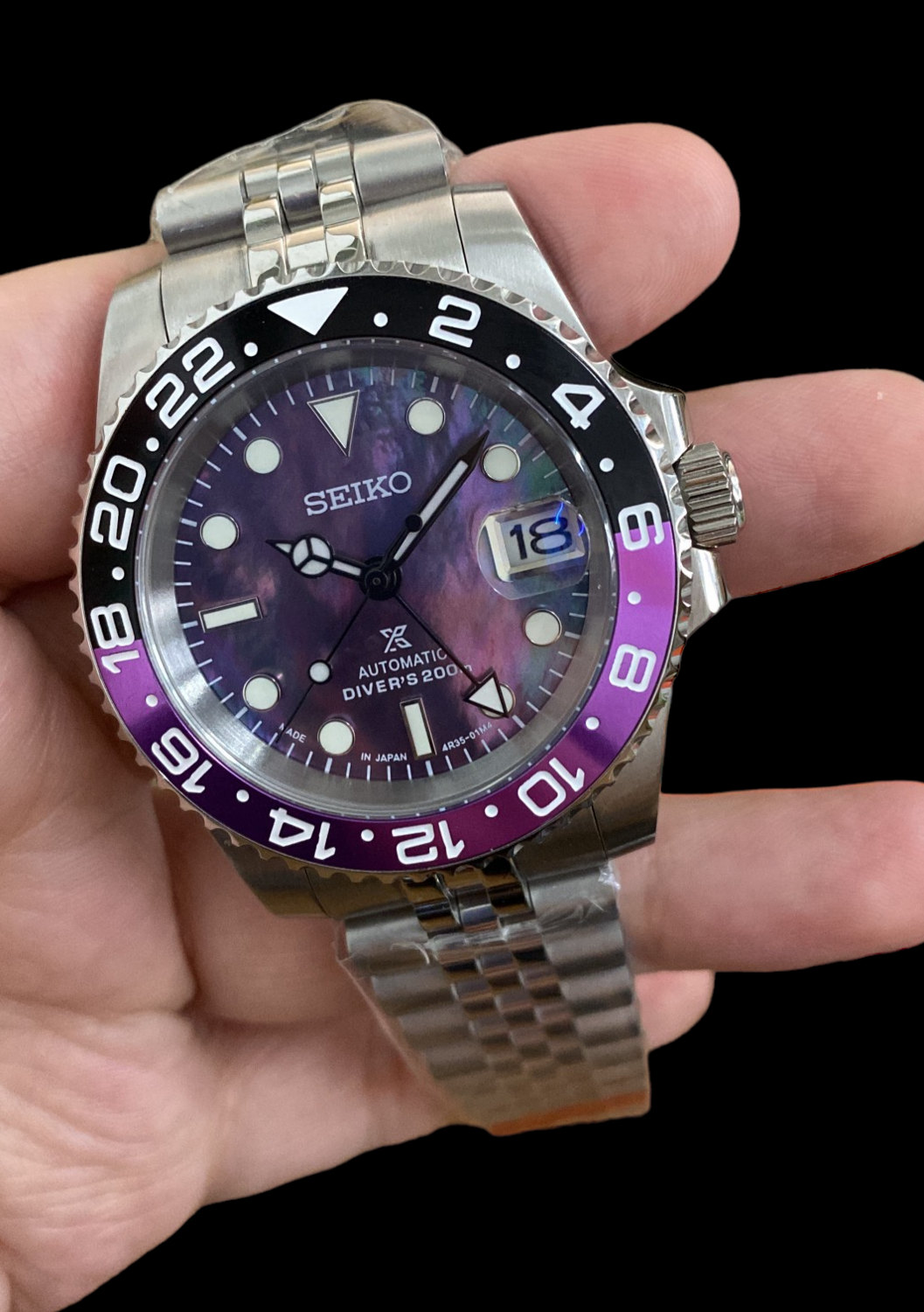 Seiko Mod Submariner Purple