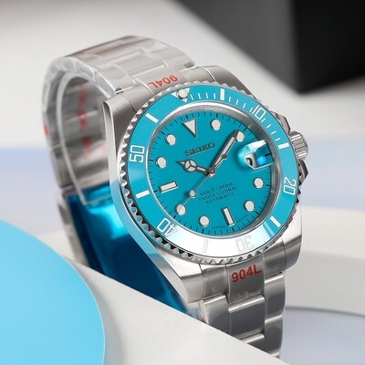 Seiko Mod Submariner Tif-fany Blue