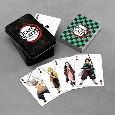 Demon Slayer - Carte Da Poker In Box Di Metallo