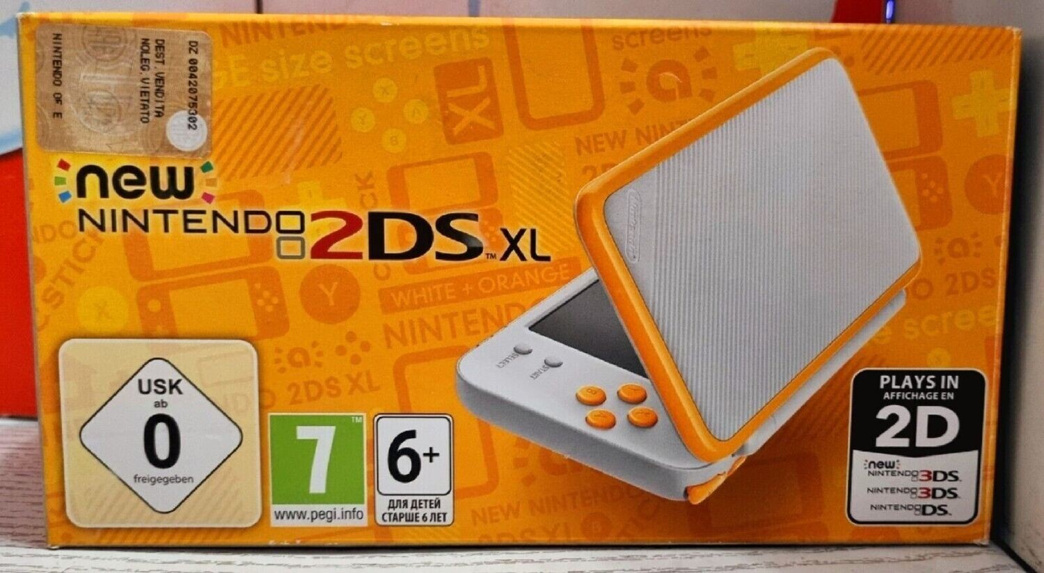 NEW NINTENDO 2DS XL BIANCO ARANCIONE BOXATO