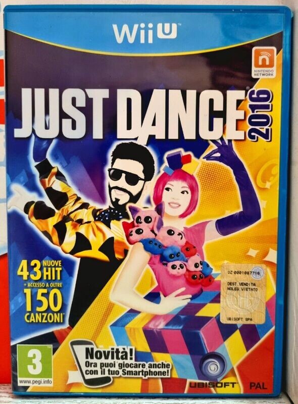 JUST DANCE 2016 - NINTENDO WII U - 43 SUPER HIT GIOCABILE CON SMARTPHONE ITA