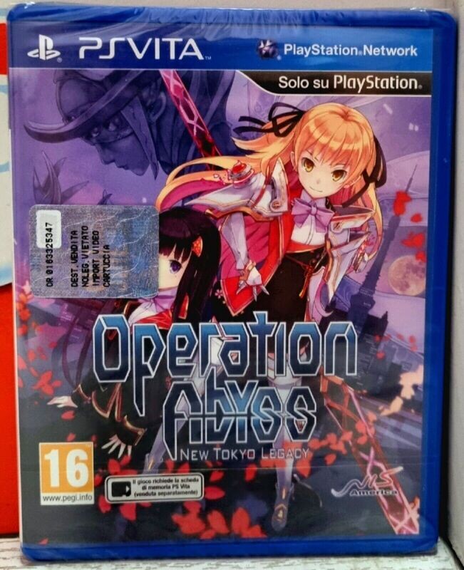 Operation Abyss: New Tokyo Legacy - Sony PS Vita JRPG Cover Italiana