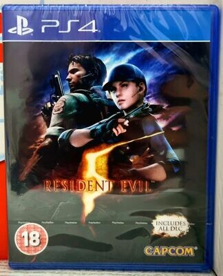 RESIDENT EVIL 5 HD REMASTERED - PS4 PLAYSTATION 4 PAL UK CON ITALIANO