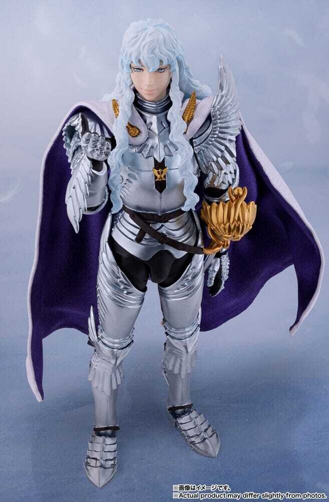 Berserk - S.H. Figuarts Griffith Hawk Of Light Figure 15cm Con Cavallo