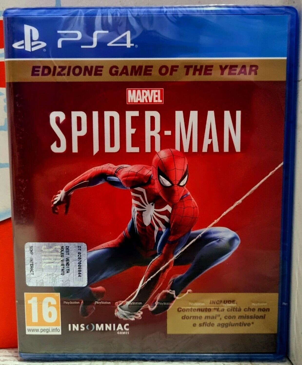 MARVEL SPIDER-MAN EDIZIONE GAME OF THE YEAR - SPIDERMAN PS4 PLAYSTATION 4