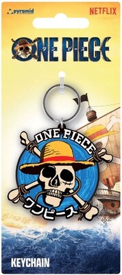 Portachiavi Keychain One Piece Straw Hat Crew Logo Pyramid Idea Regalo