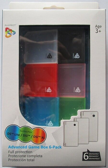 Porta Cartucce Nintendo DS 2DS 3DS Confezione Da 6 Blister Colorati