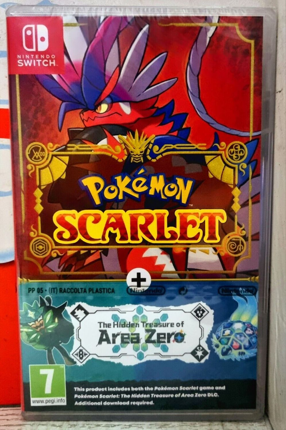 Pokemon Scarlatto + Il Tesoro Dell&#39;Area Zero Nintendo Switch UK Con Italiano