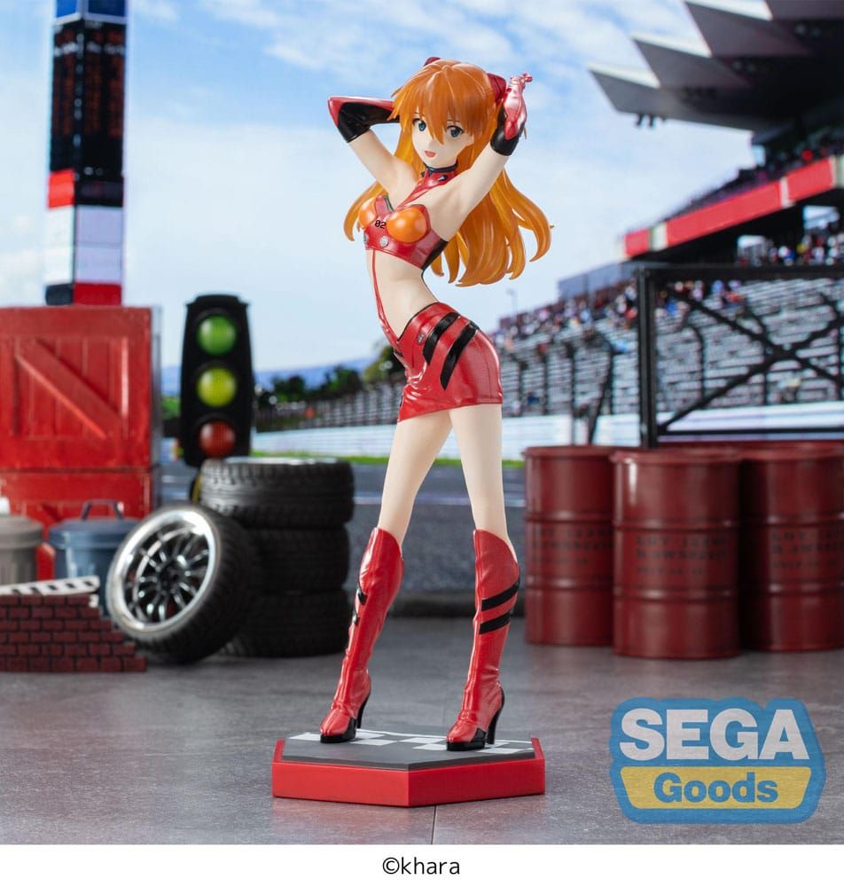 Evangelion Asuka Langley Statua 25 Cm Sega Luminasta Eva Racing Pit Walk