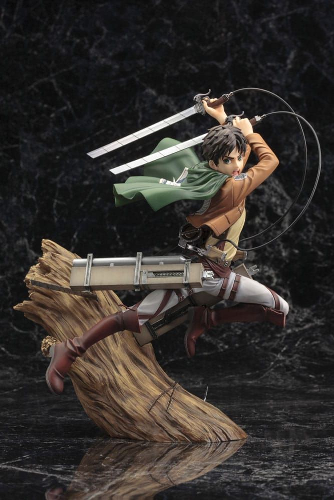 Attack On Titan Artfxj Eren Yeager Statua 1/8 Kotobukiya 26 Cm Renewal Version