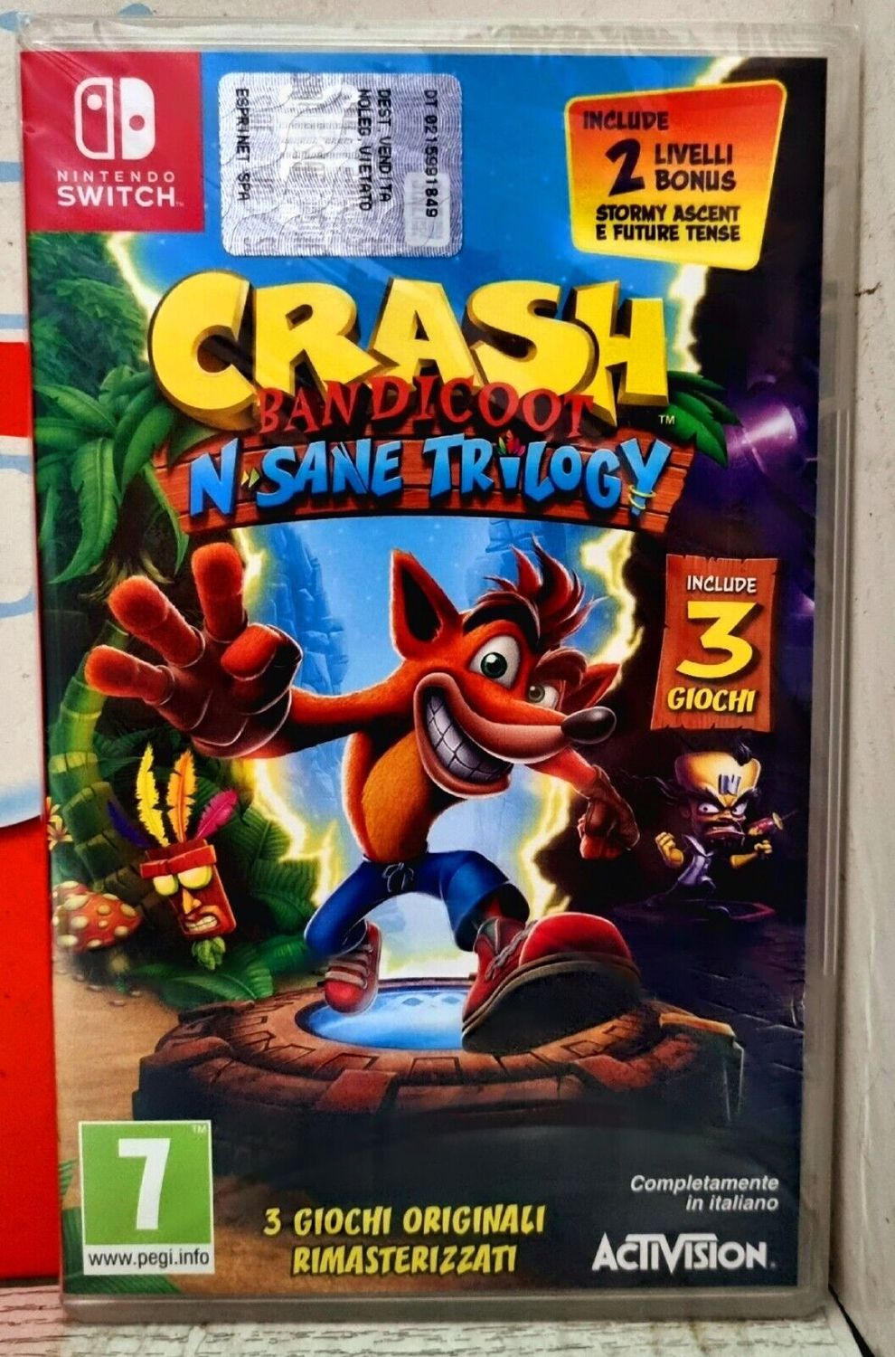 Crash Bandicoot N.Sane Trilogy - Nintendo Switch 3 Giochi Edizione Italiana