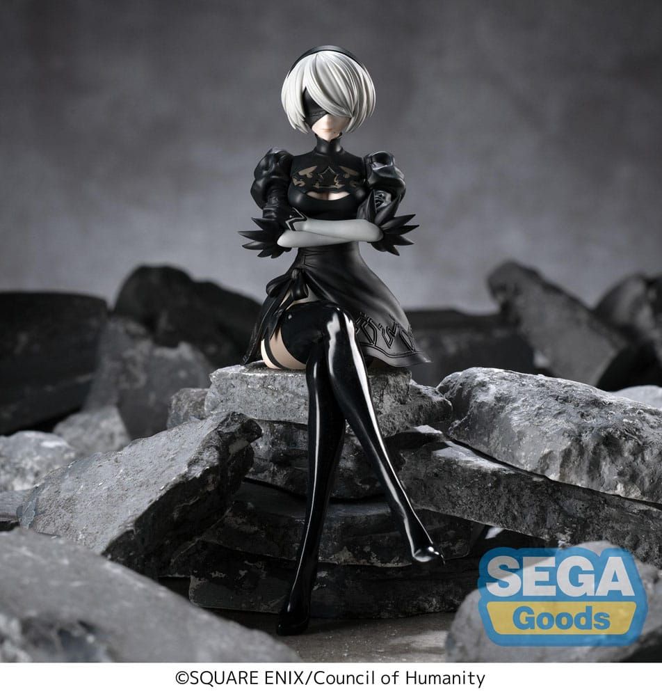 Nier Automata Ver. 1.1a Statua 2b 13cm Sega Pm Perching Chokonose Premium Figure