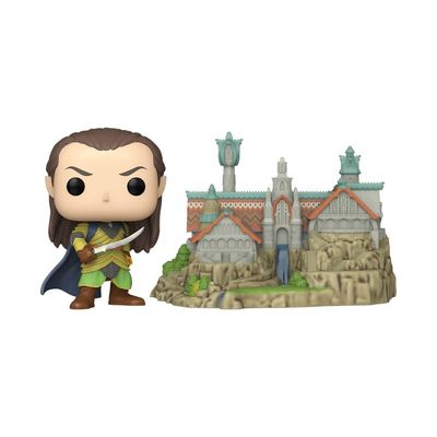 Funko Pop! Town Lord Of The Rings Elrond With Rivendell 1747 Vinyl Figure Deluxe