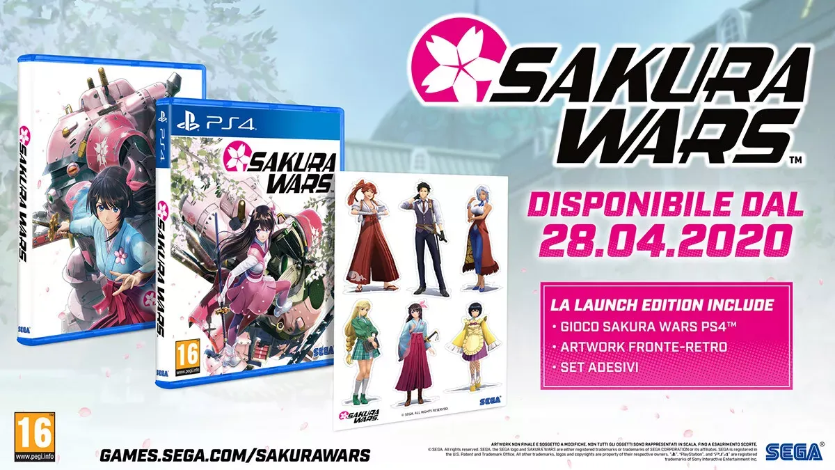 Sakura Wars Day One Edition - PS4 Playstation 4 Con Stickers Cover ITA-ESP