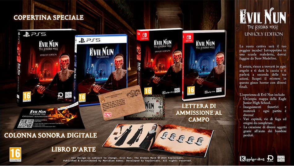 Evil Nun: The Broken Mask Unholy Edition - PS5 Horror EU Con Italiano
