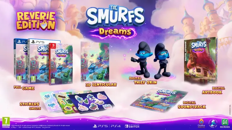 I Puffi: Dreams Reverie Edition - PS4 Playstation 4 Up PS5 Lenticular Edizione Italiana