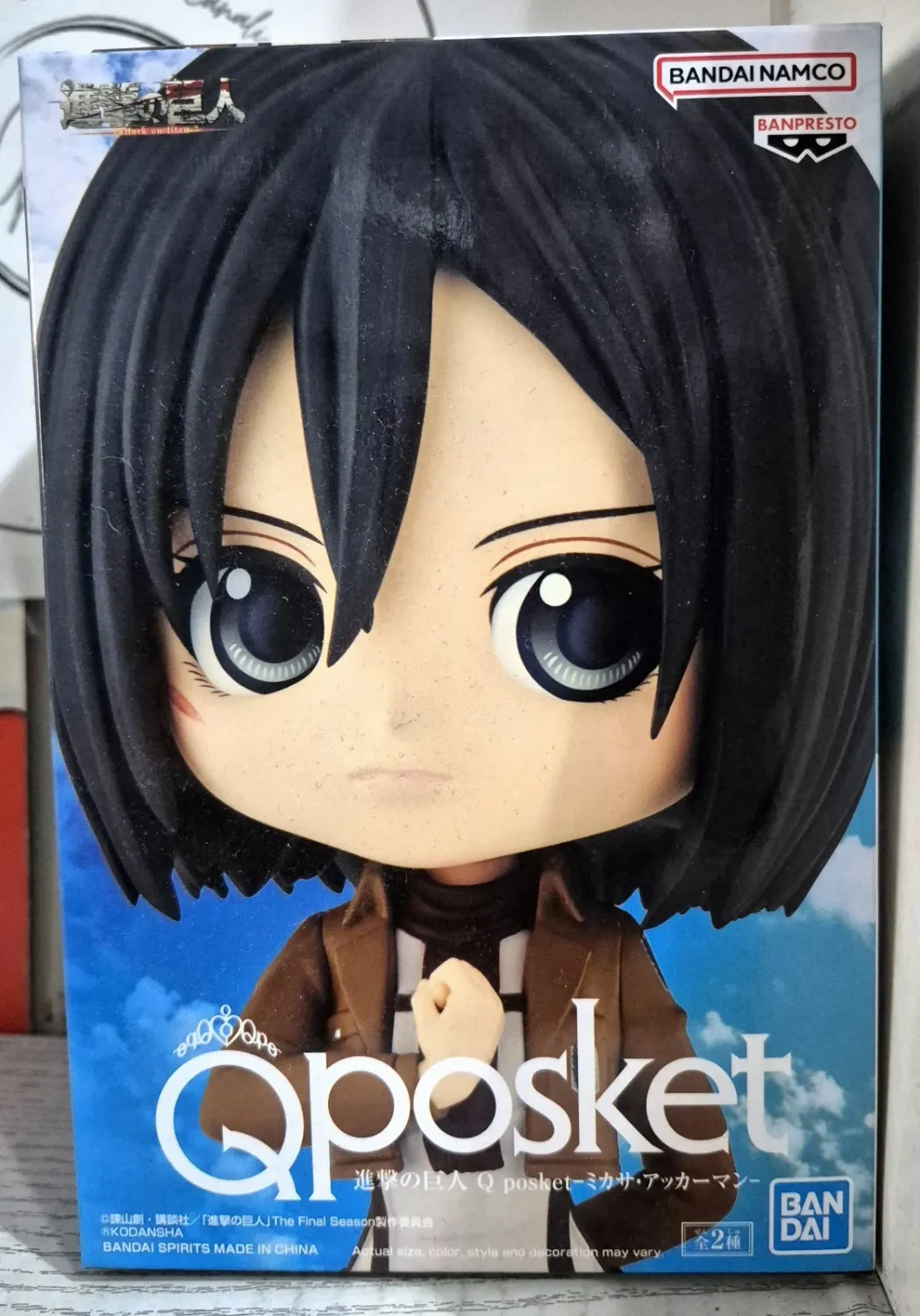Attack On Titan Statua Mikasa Ackermann (A) Banpresto Q Posket Figure Bandai 14cm