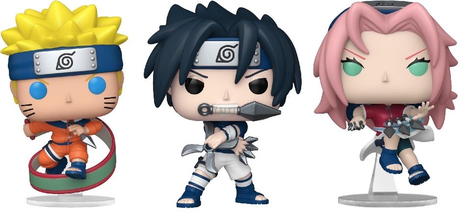 Pop Animation Naruto Classic Bundle 3 Funko Naruto 1963 Sakura 1964 Sasuke 1965