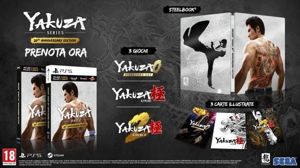 Yakuza Series: 20th Anniversary Edition - PS5 Playstation 5 Edizione Italiana Tre Giochi