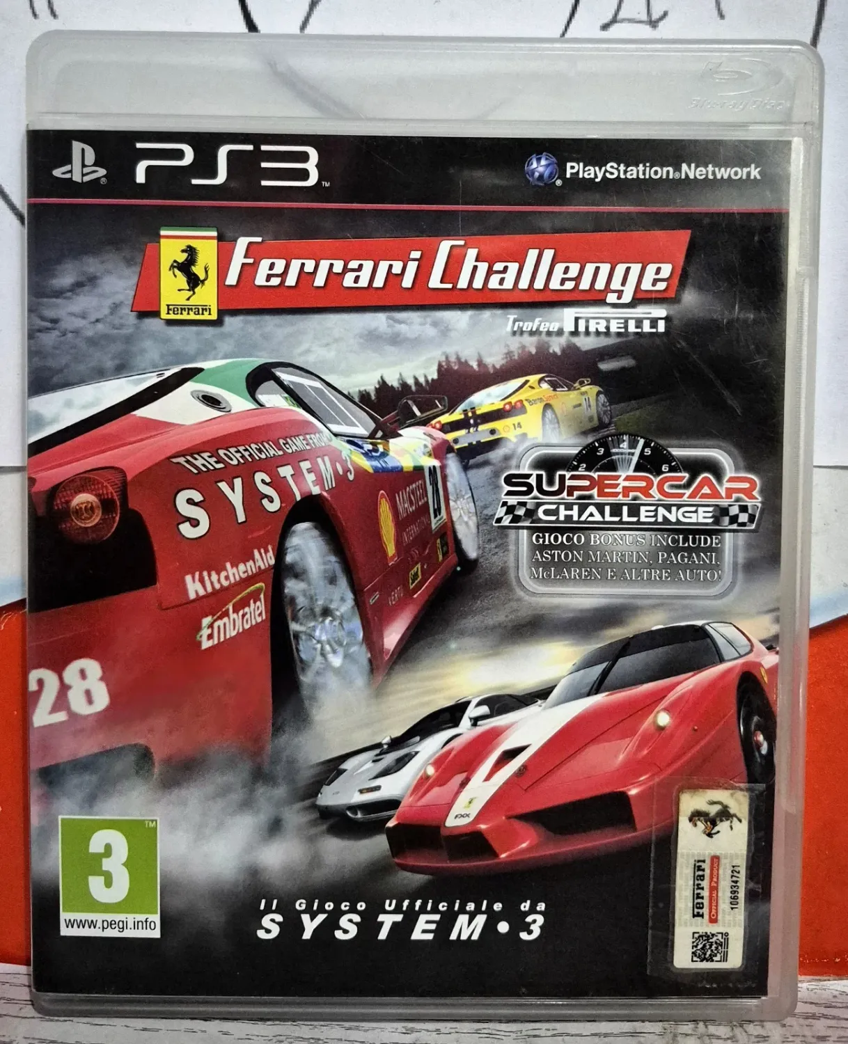 Ferrari Challenge Trofeo Pirelli Con Supercar Challenge - PS3 Playstation 3 Racing Edizione Italiana