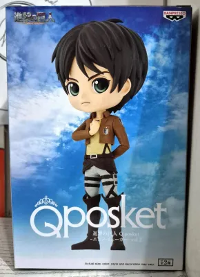 Attack On Titan Statua Eren Yeager (A) Banpresto Q Posket Figure Bandai 14cm