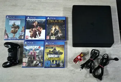 Console Sony PS4 Slim 500gb Playstation 4 CUH-2216A Con Dualshock E 5 Giochi