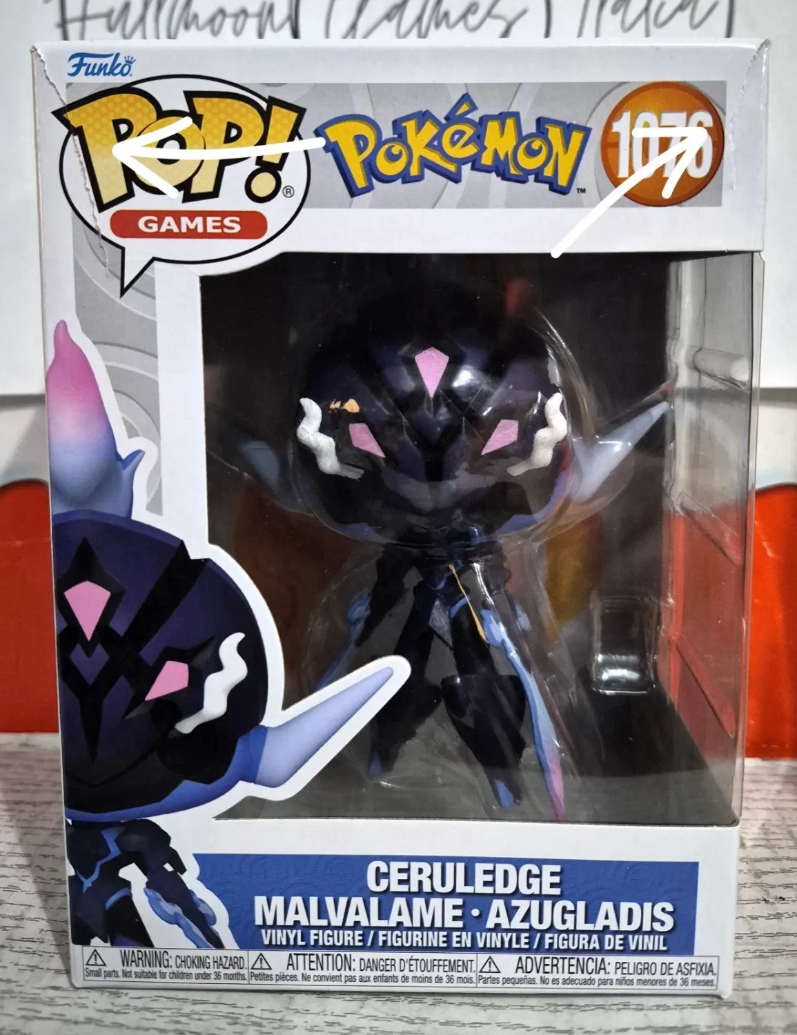 Funko Pop! Games Pokemon Ceruledge Malvalame Azugladis #1076 (Scatola Danneggiata)
