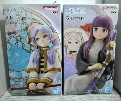 Frieren: Beyond Journey's End Bundle Statue Frieren &amp; Fern Banpresto Glasscape 15cm