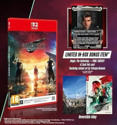 Final Fantasy VII Rebirth Nintendo Switch 2 Include Carta Promo Magic "Zack Fair" EU Con Italiano