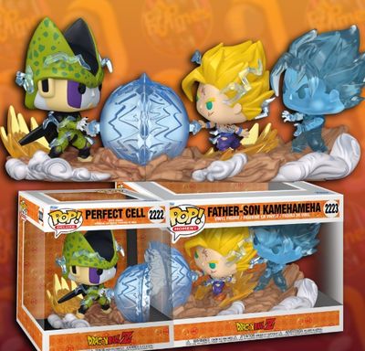 Funko Pop Dragon Ball Z Bundle Perfect Cell #2222 VS Father-Son Kamehameha #2223